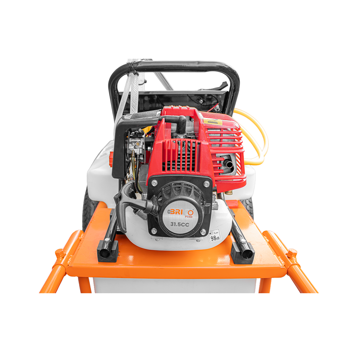 Bricoferr Carretilla sulfatadora de 2 ruedas 31.5cc 50L con manguera de 10 metros y lanza de 90 cm - Imagen 3