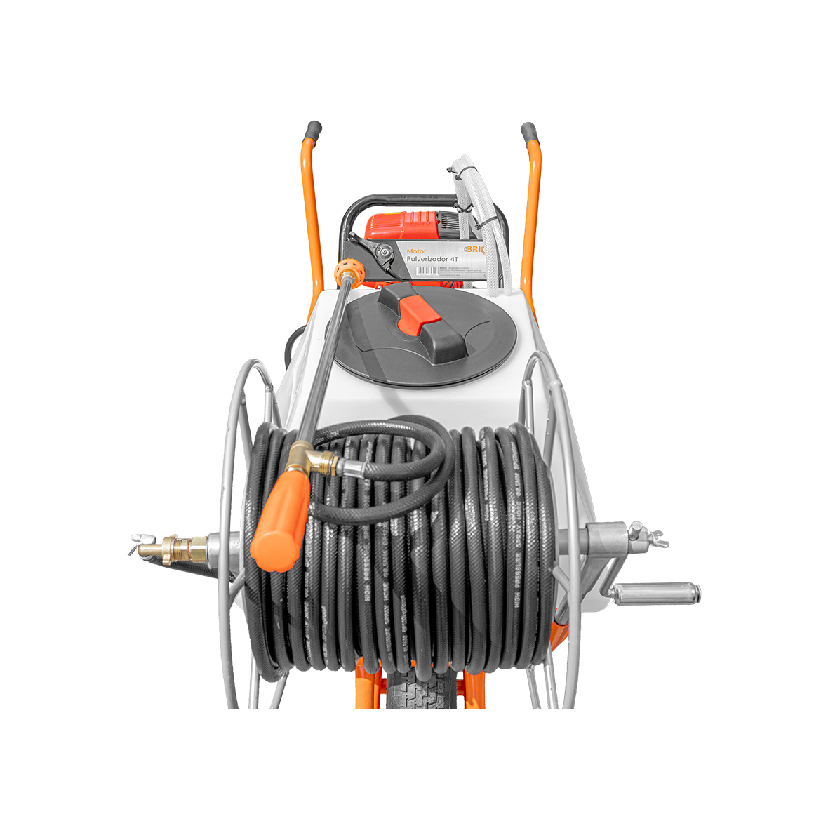 Bricoferr Carretilla sulfatadora de 1 rueda 31.5cc 80L con manguera de 50 metros y lanza de 90 cm - Imagen 4