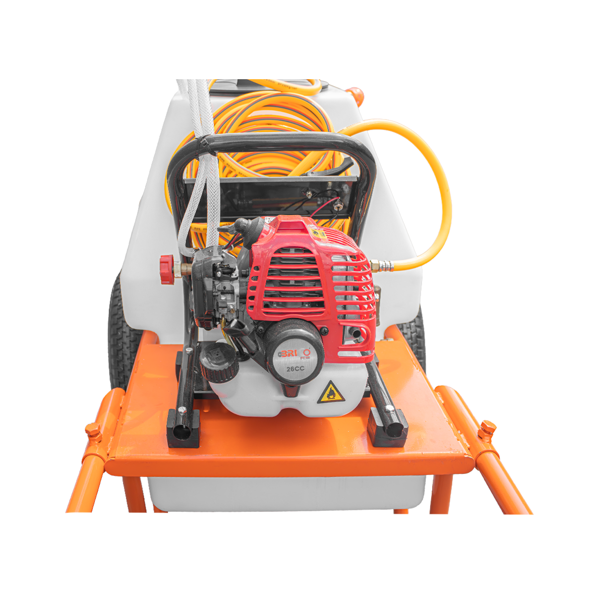 Bricoferr Carretilla sulfatadora de 2 ruedas 26cc 80L con manguera de 10 metros y lanza de 90 cm - Imagen 4