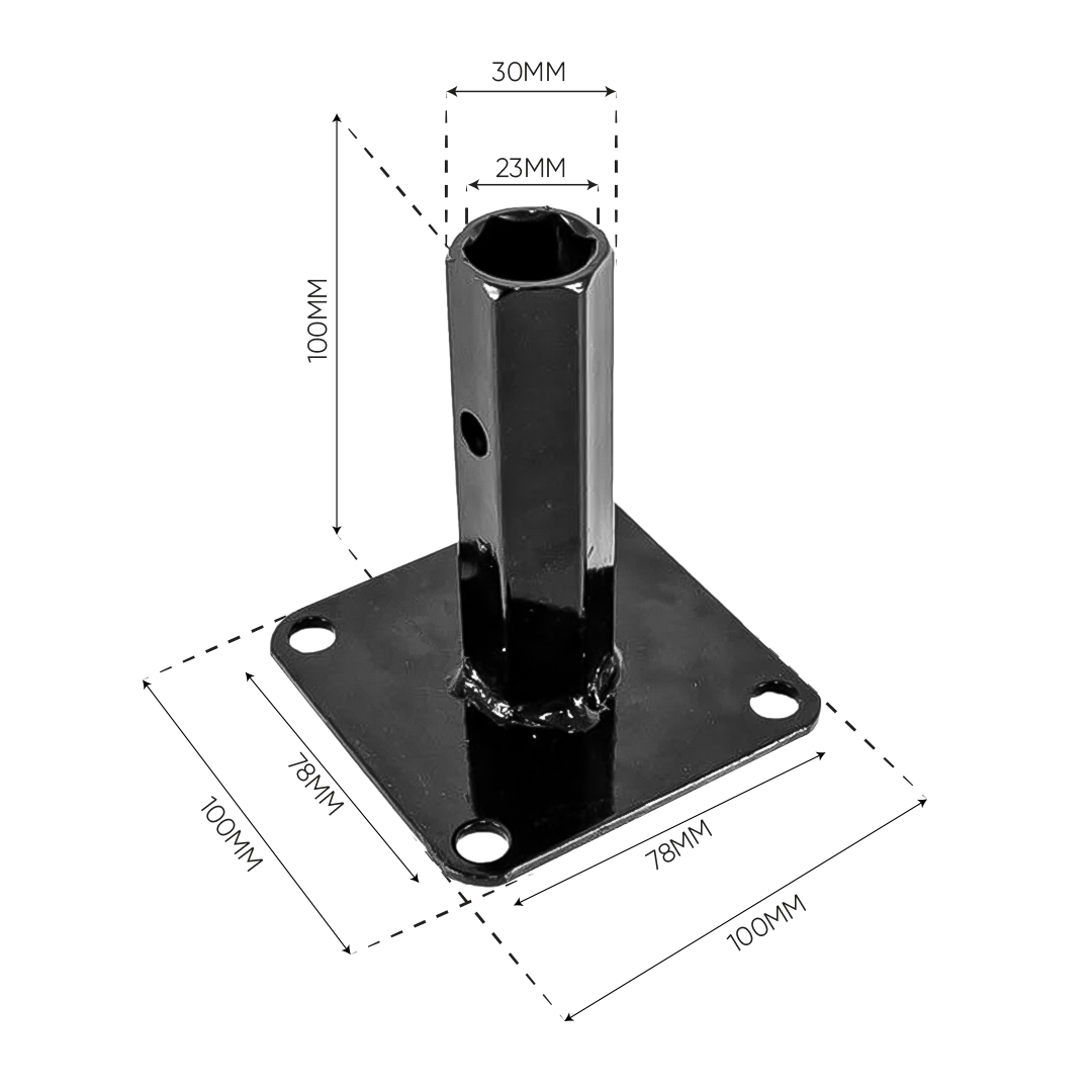 Bricoferr Par de ejes porta ruedas para motoazada – 23 mm corto - Imagen 2
